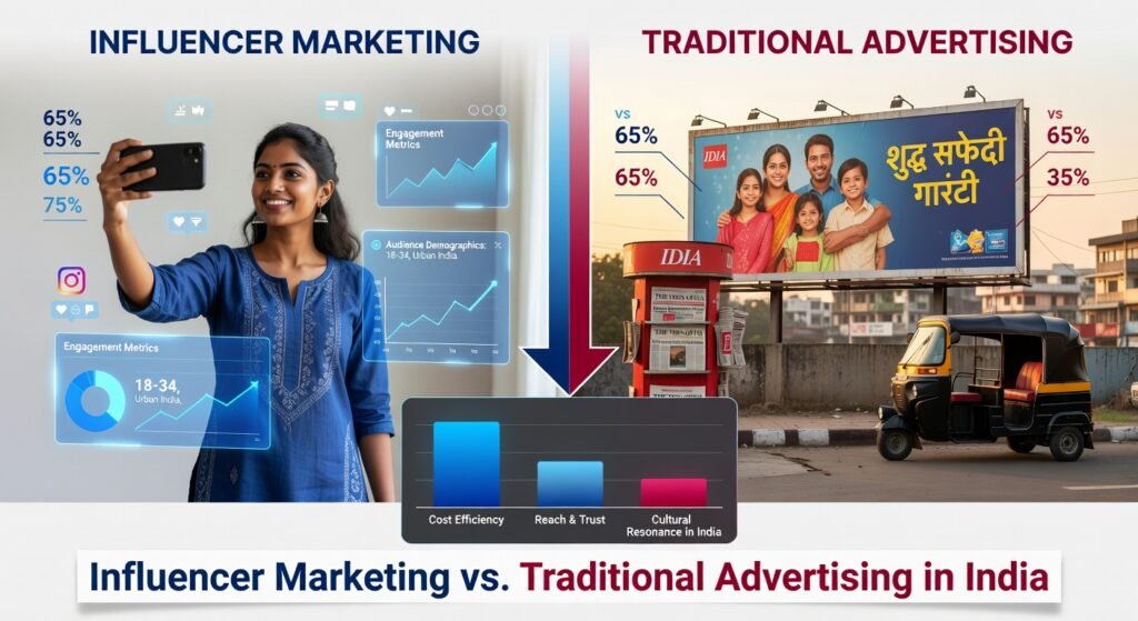 Influencer Marketing vs. Traditional Advertising in India